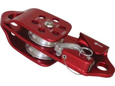 Doppelte automatisch Blockierende Umlenkrolle aus Aluminium